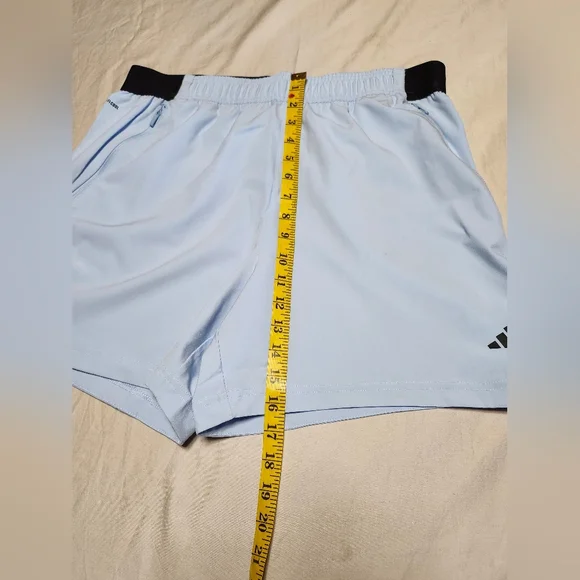 Adidas CLIMACOOL Mens Sky Blue 5" Inseam Training Shorts In Size Large (L5) - Picture 8 of 15